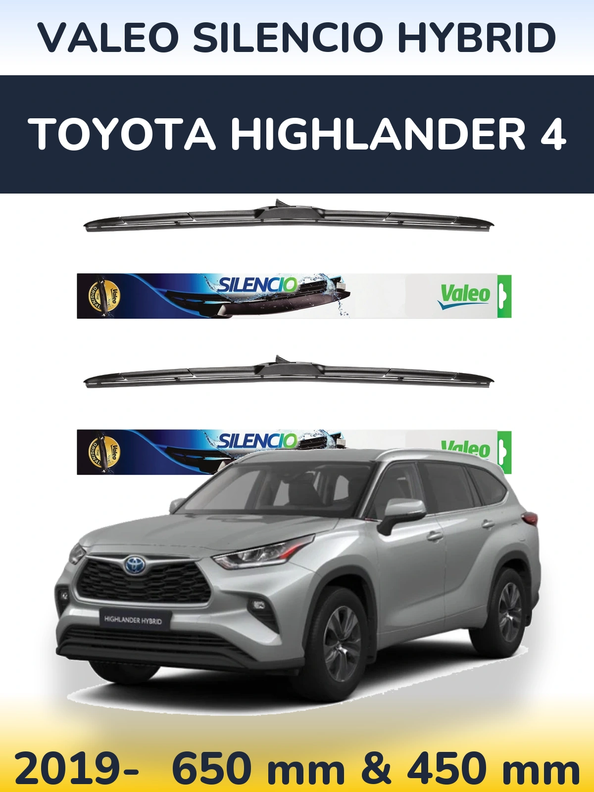 Ștergătoare Valeo Silencio Hybrid pentru Toyota Highlander 4