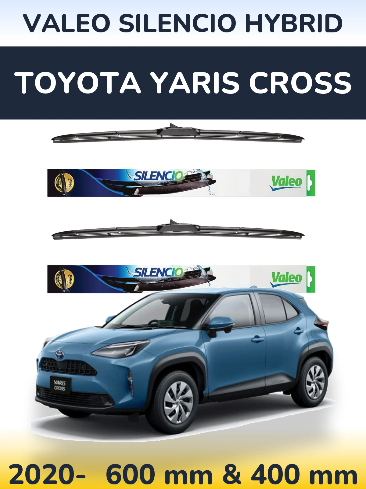 Ștergătoare Valeo Silencio Hybrid pentru Toyota Yaris Cross