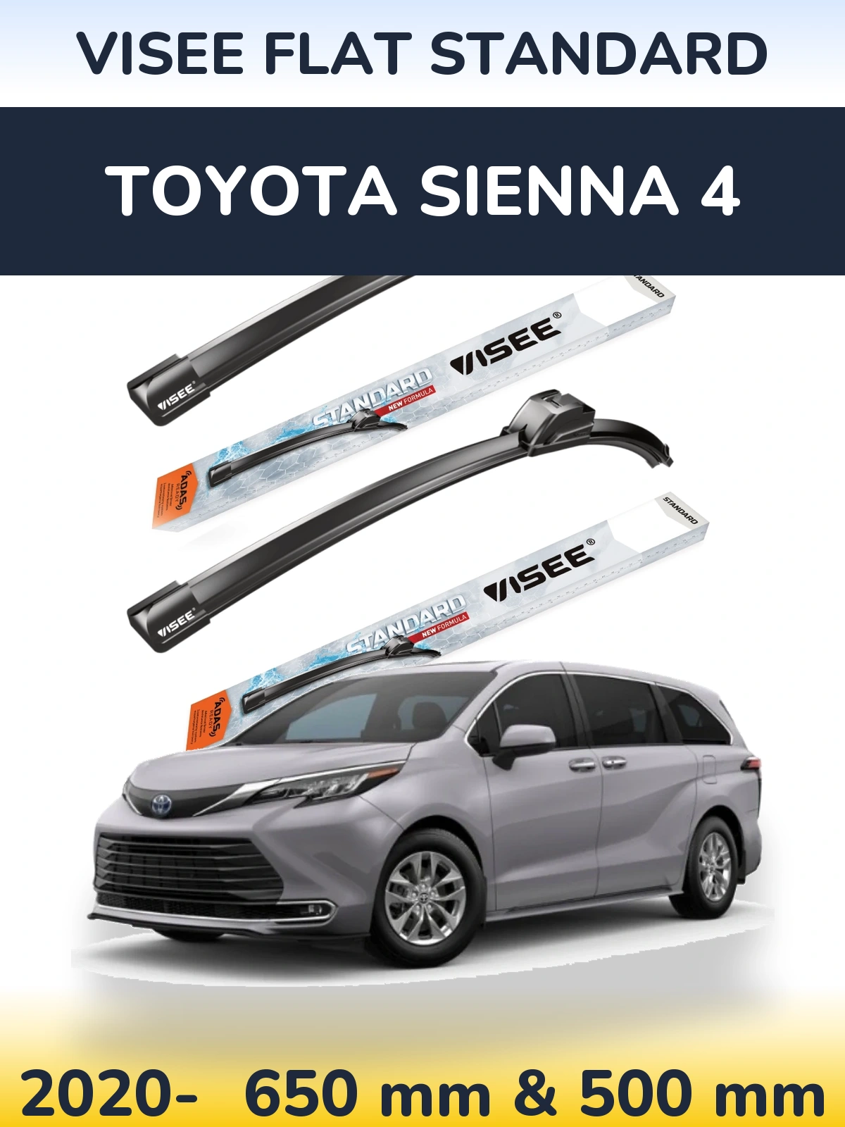 Ștergătoare VISEE FLAT STANDARD pentru Toyota Sienna 4