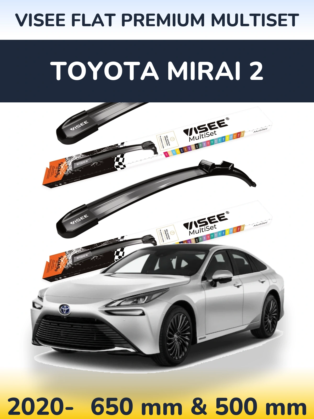 Ștergătoare VISEE FLAT PREMIUM MultiSet pentru Toyota Mirai 2