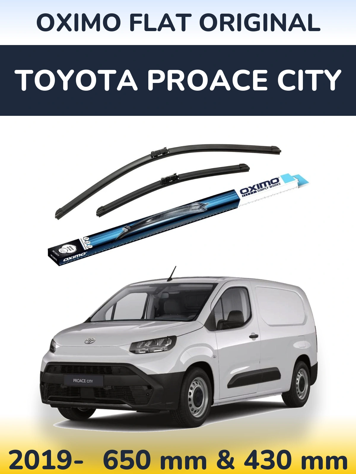 Ștergătoare Oximo Flat Original pentru Toyota ProAce City