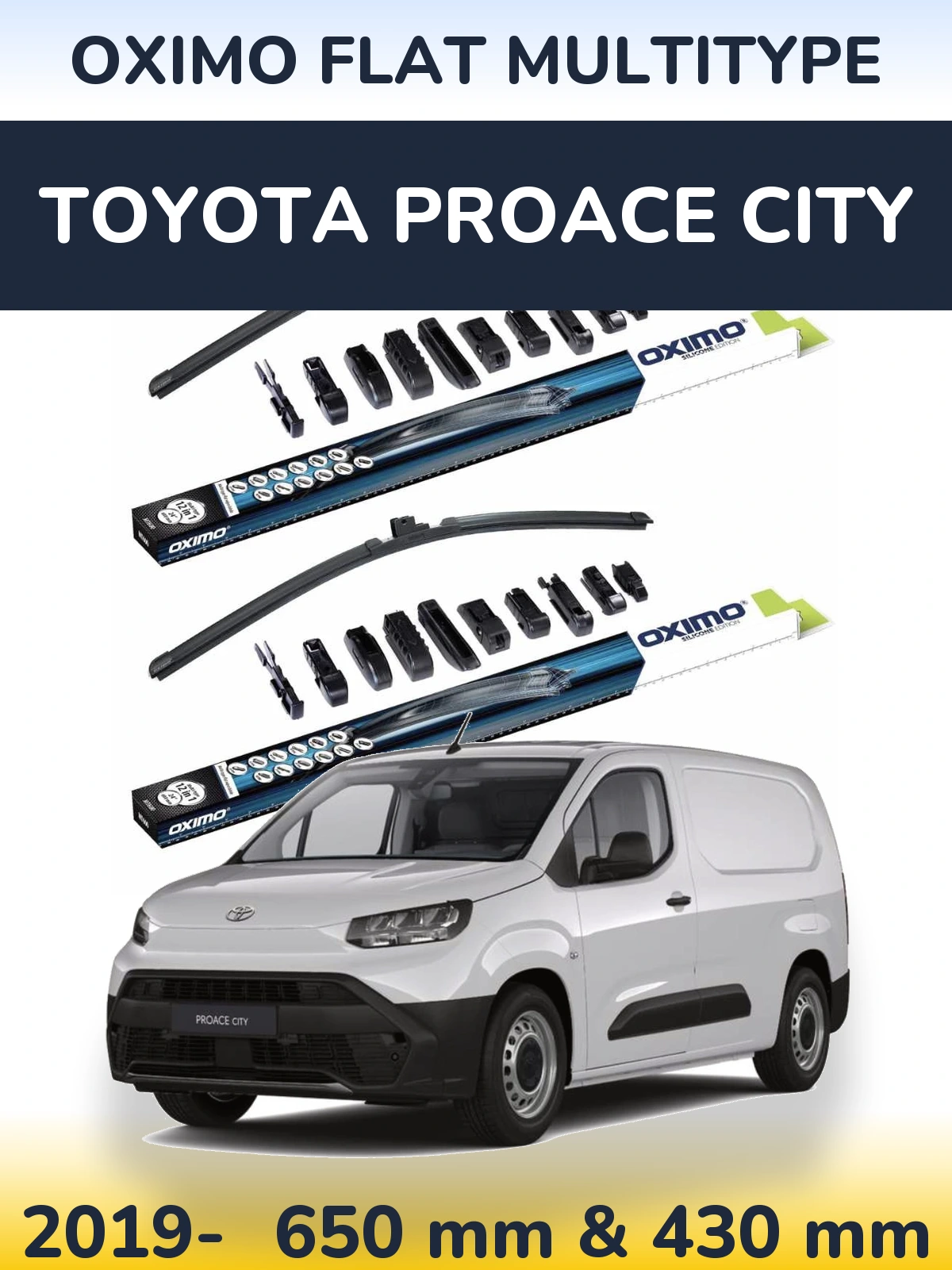 Ștergătoare Oximo Flat MultiTipe pentru Toyota ProAce City