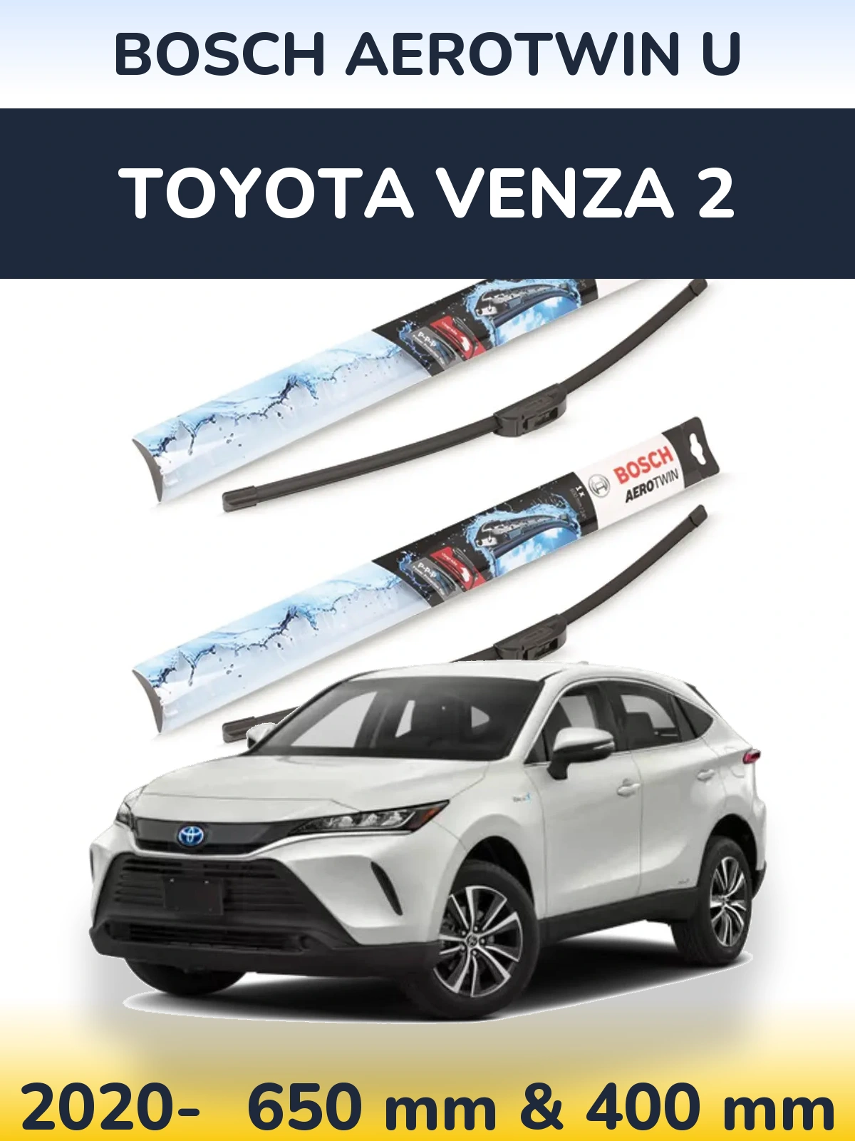 Ștergătoare BOSCH AeroTwin U pentru Toyota Venza 2