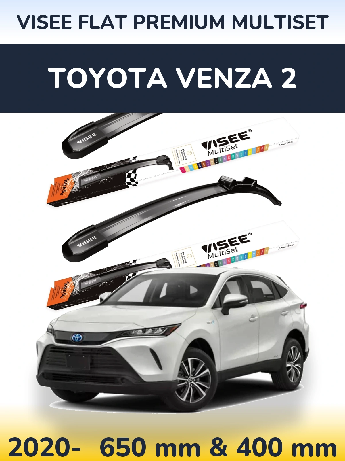 Ștergătoare VISEE FLAT PREMIUM MultiSet pentru Toyota Venza 2
