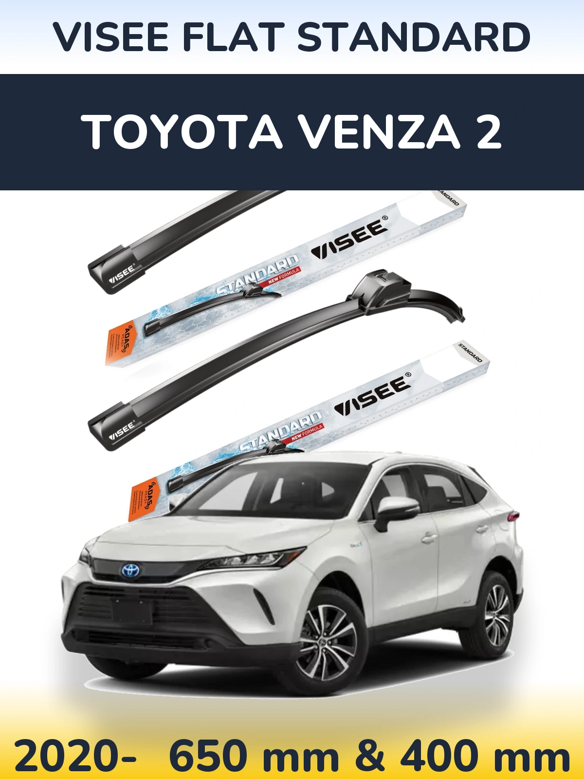 Ștergătoare VISEE FLAT STANDARD pentru Toyota Venza 2