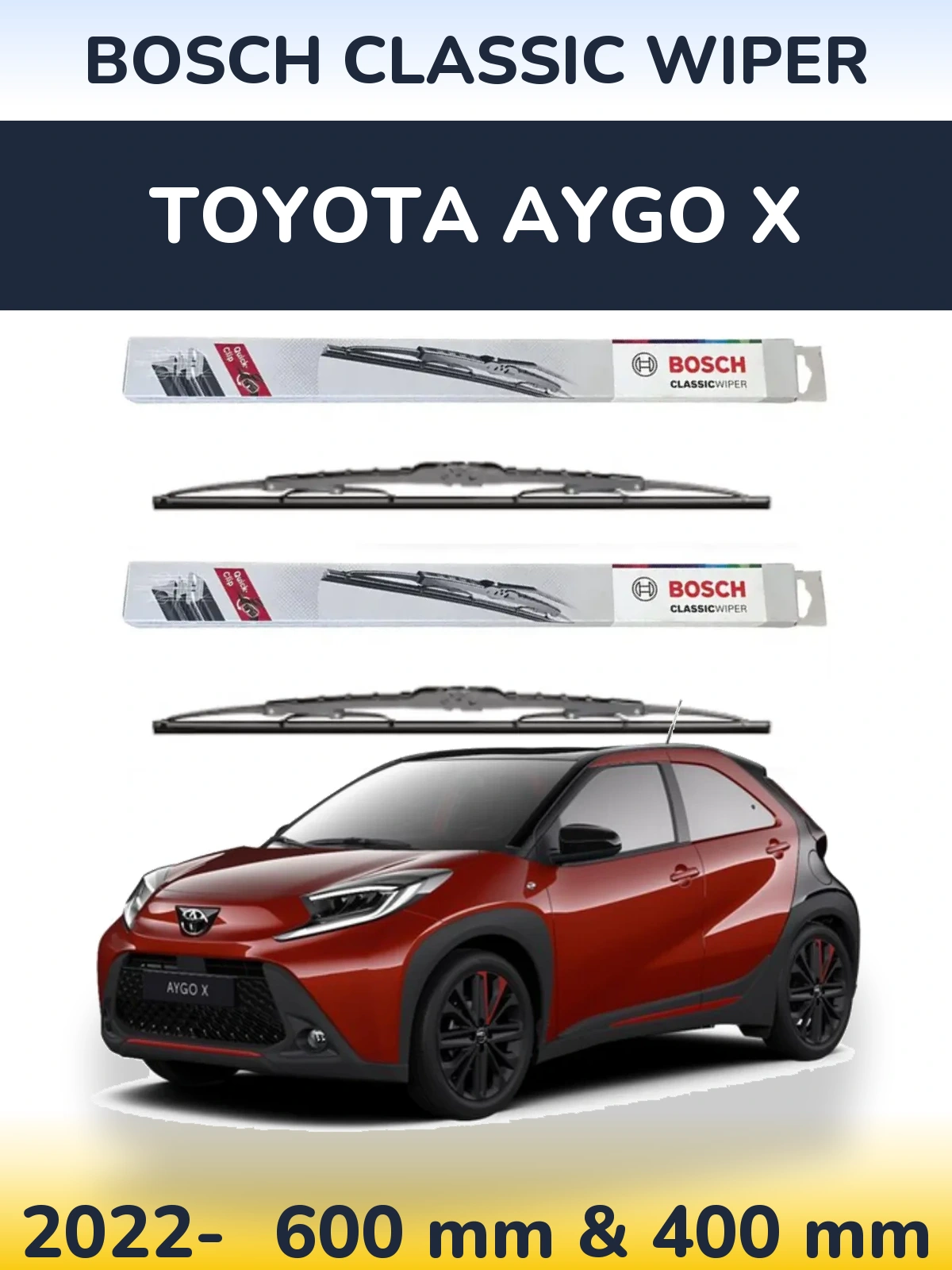 Ștergătoare BOSCH Classic Wiper pentru Toyota Aygo X