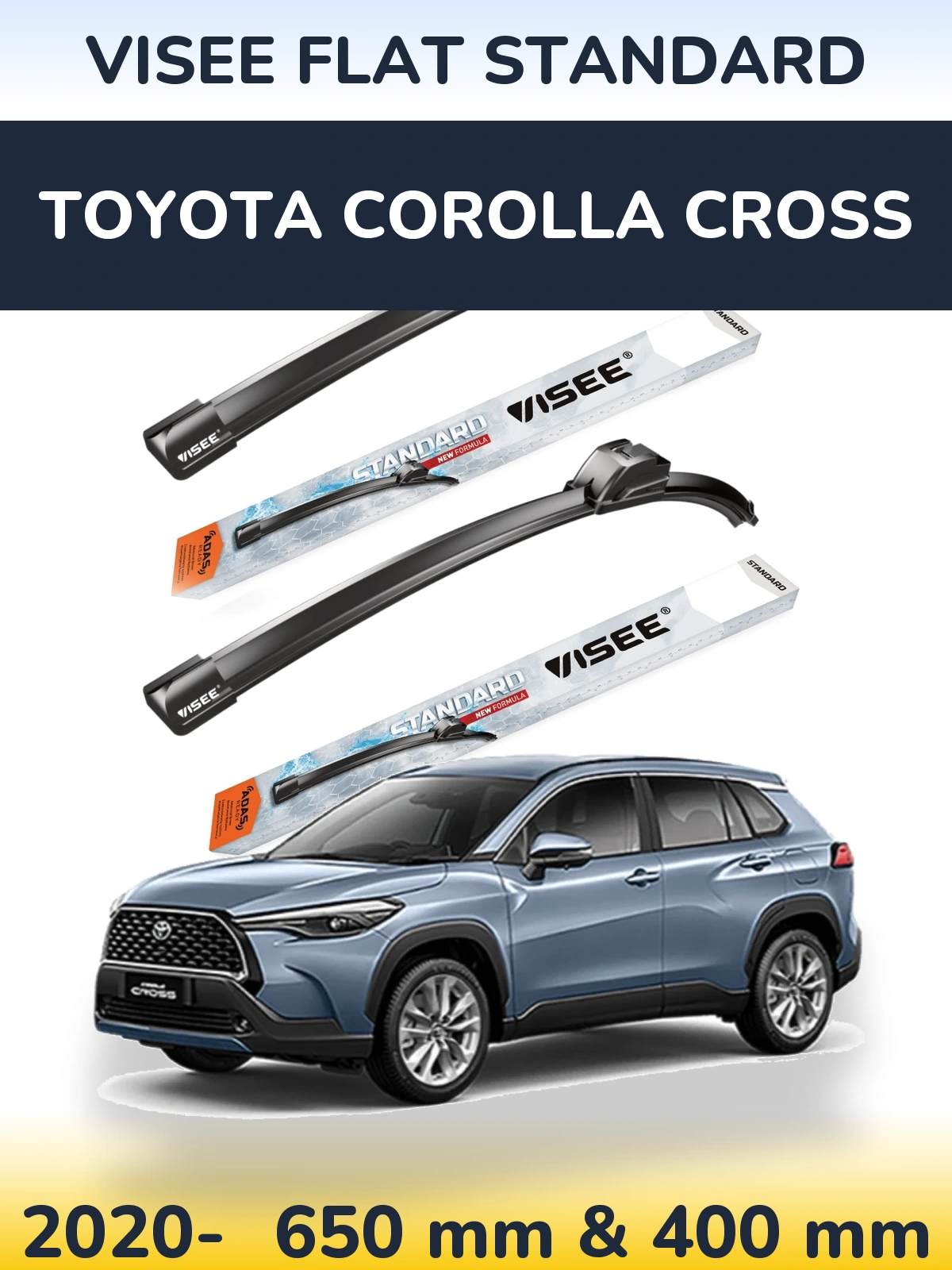 Ștergătoare VISEE FLAT STANDARD pentru Toyota Corolla Cross