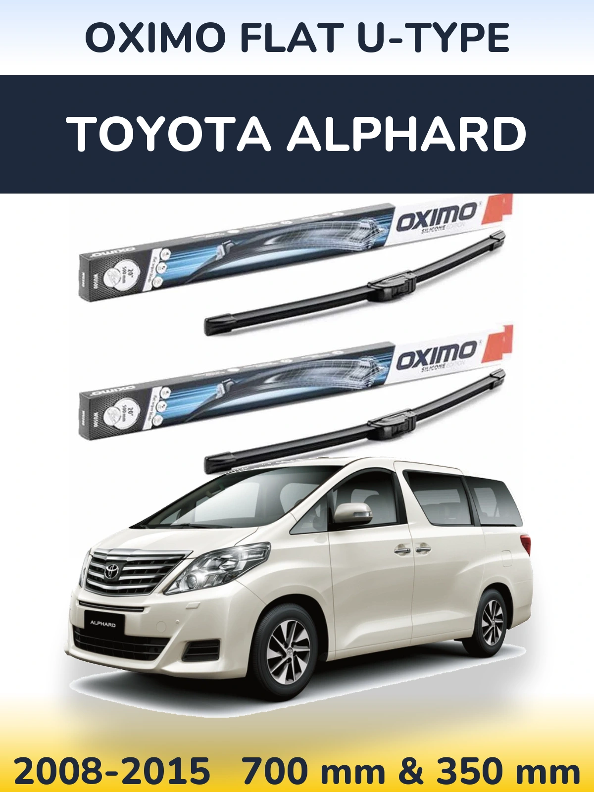 Ștergătoare Oximo Flat U-type pentru Toyota Alphard