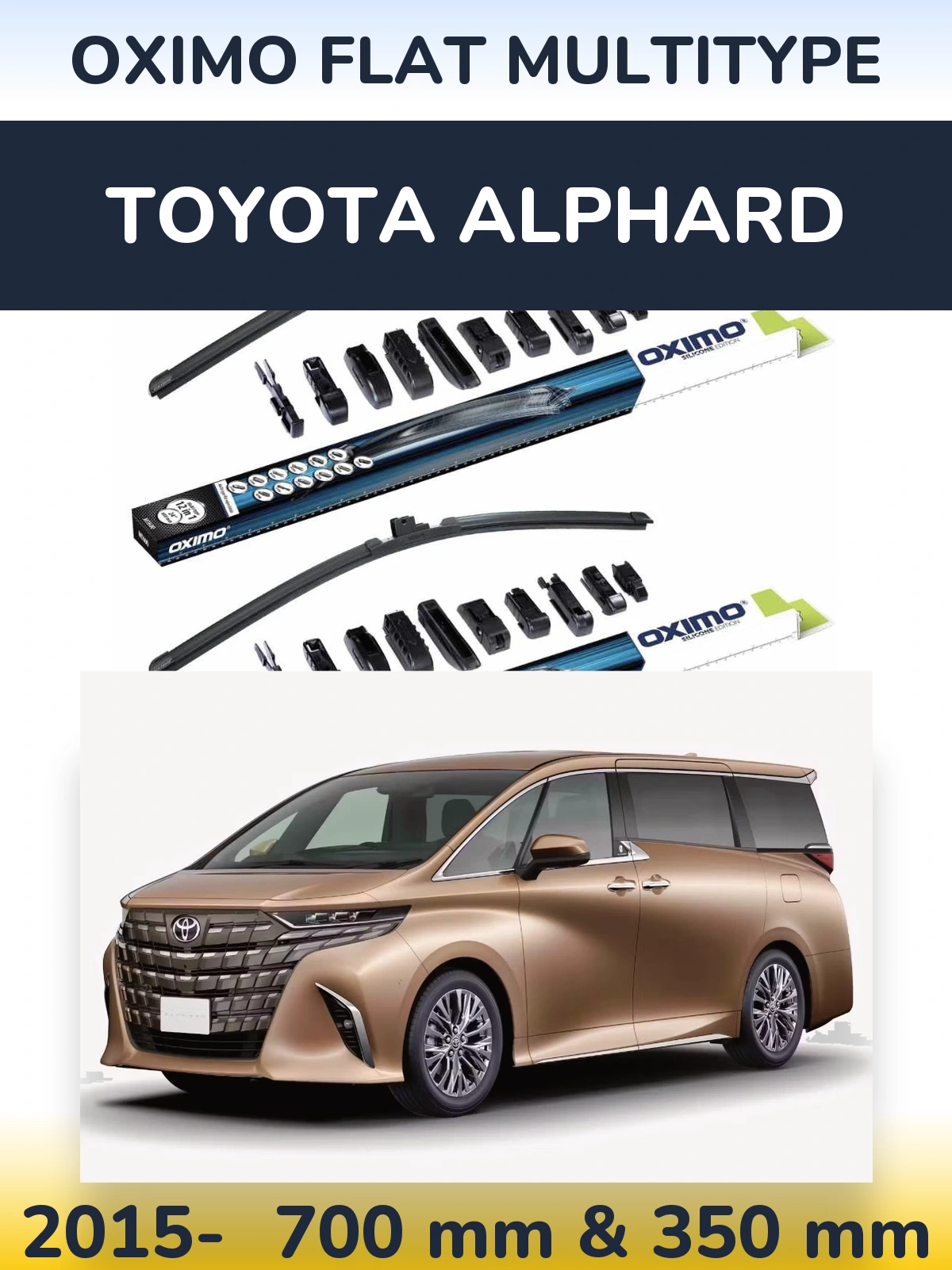 Ștergătoare Oximo Flat MultiTipe pentru Toyota Alphard