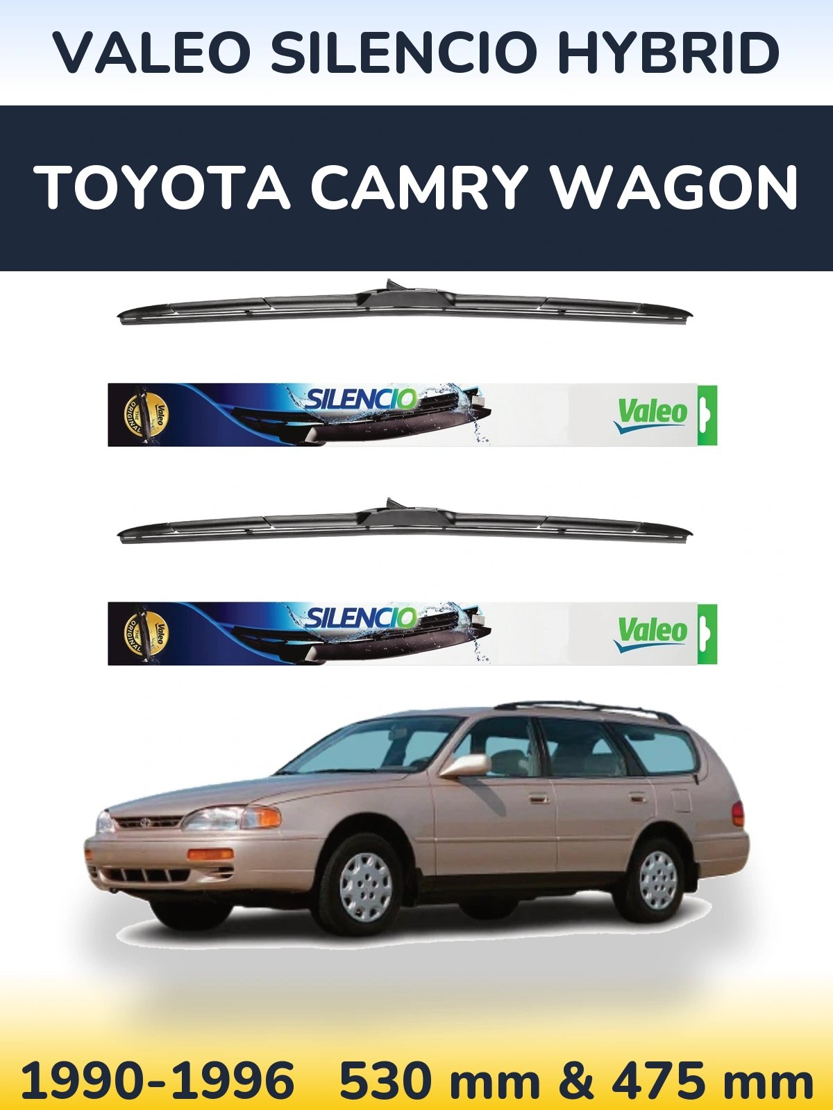 Ștergătoare Valeo Silencio Hybrid pentru Toyota Camry Wagon