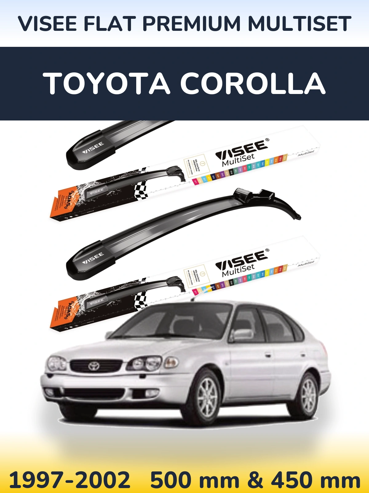 Ștergătoare VISEE FLAT PREMIUM MultiSet pentru Toyota Corolla