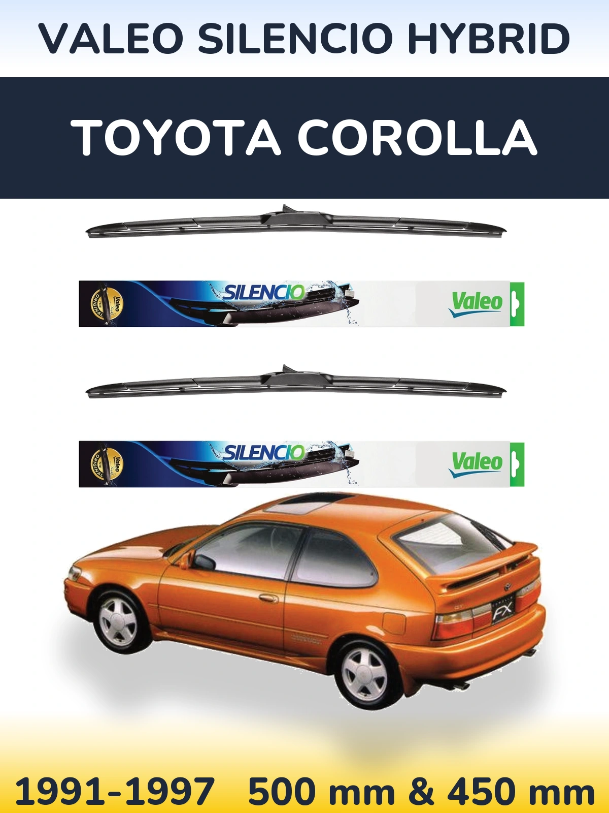 Ștergătoare Valeo Silencio Hybrid pentru Toyota Corolla