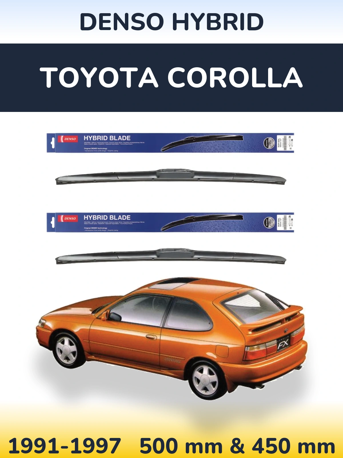 Ștergătoare Denso Hybrid pentru Toyota Corolla