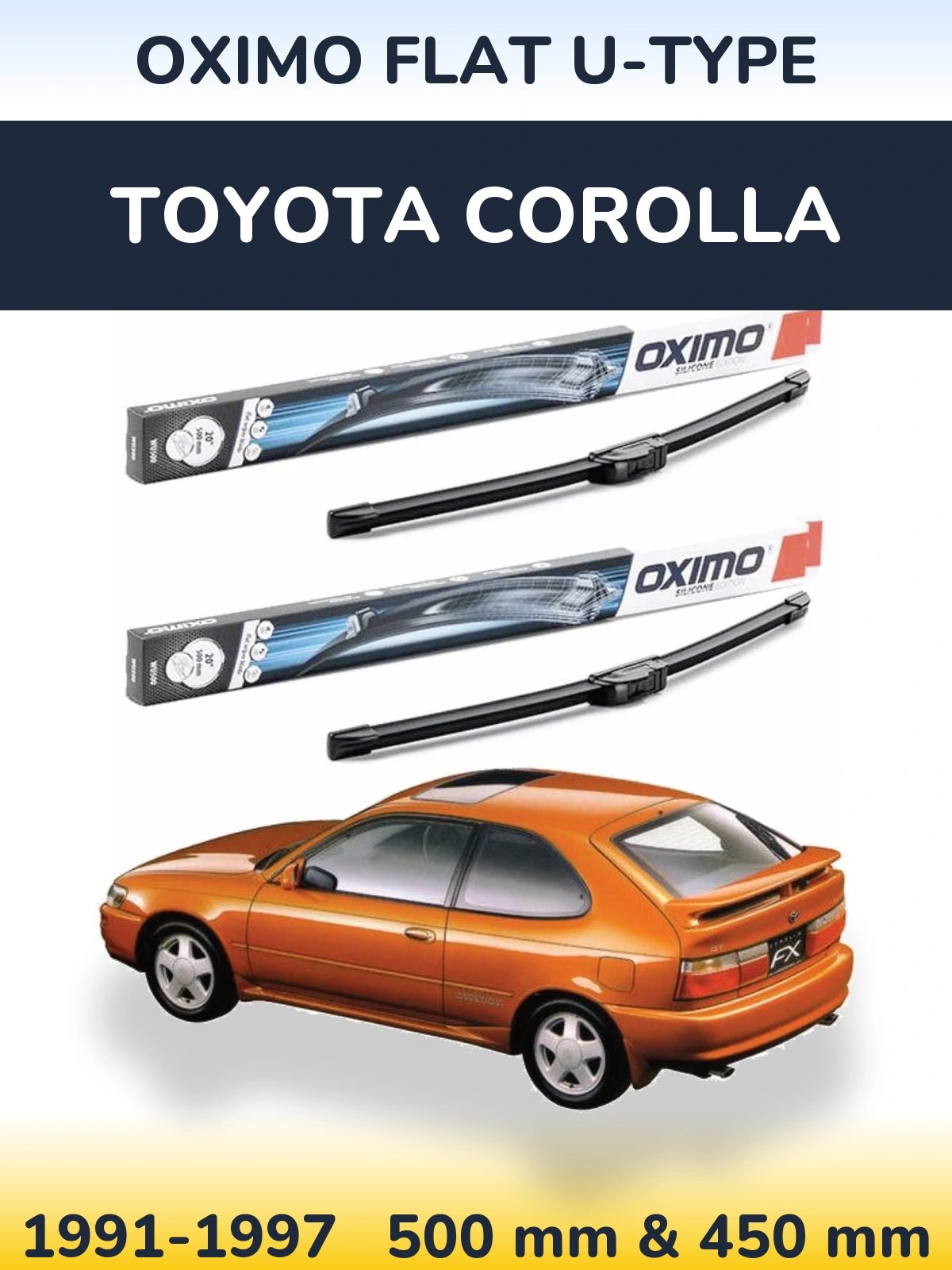 Ștergătoare Oximo Flat U-type pentru Toyota Corolla