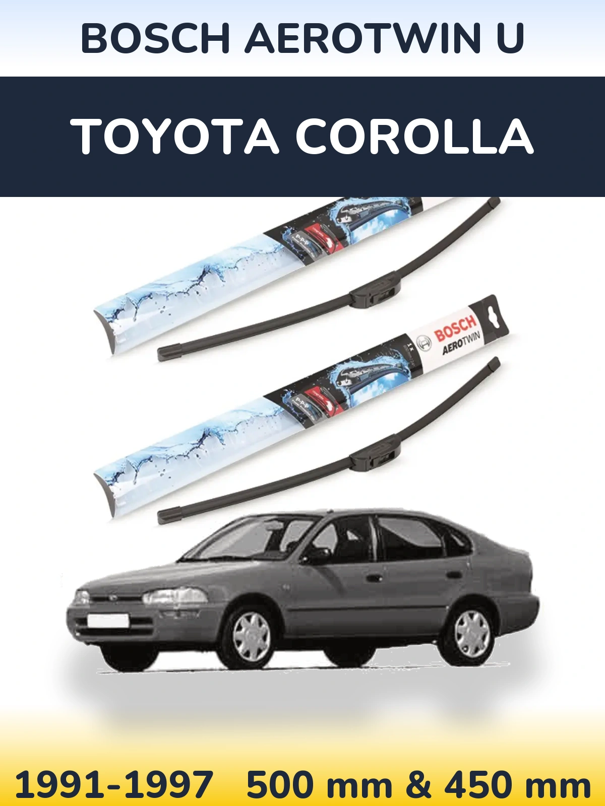 Ștergătoare BOSCH AeroTwin U pentru Toyota Corolla
