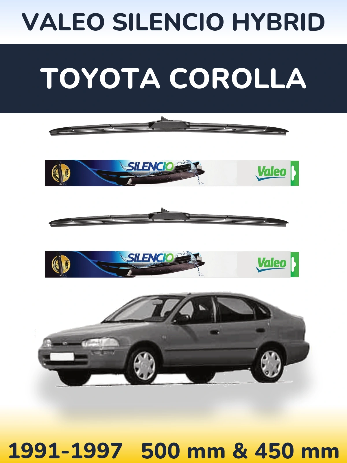 Ștergătoare Valeo Silencio Hybrid pentru Toyota Corolla
