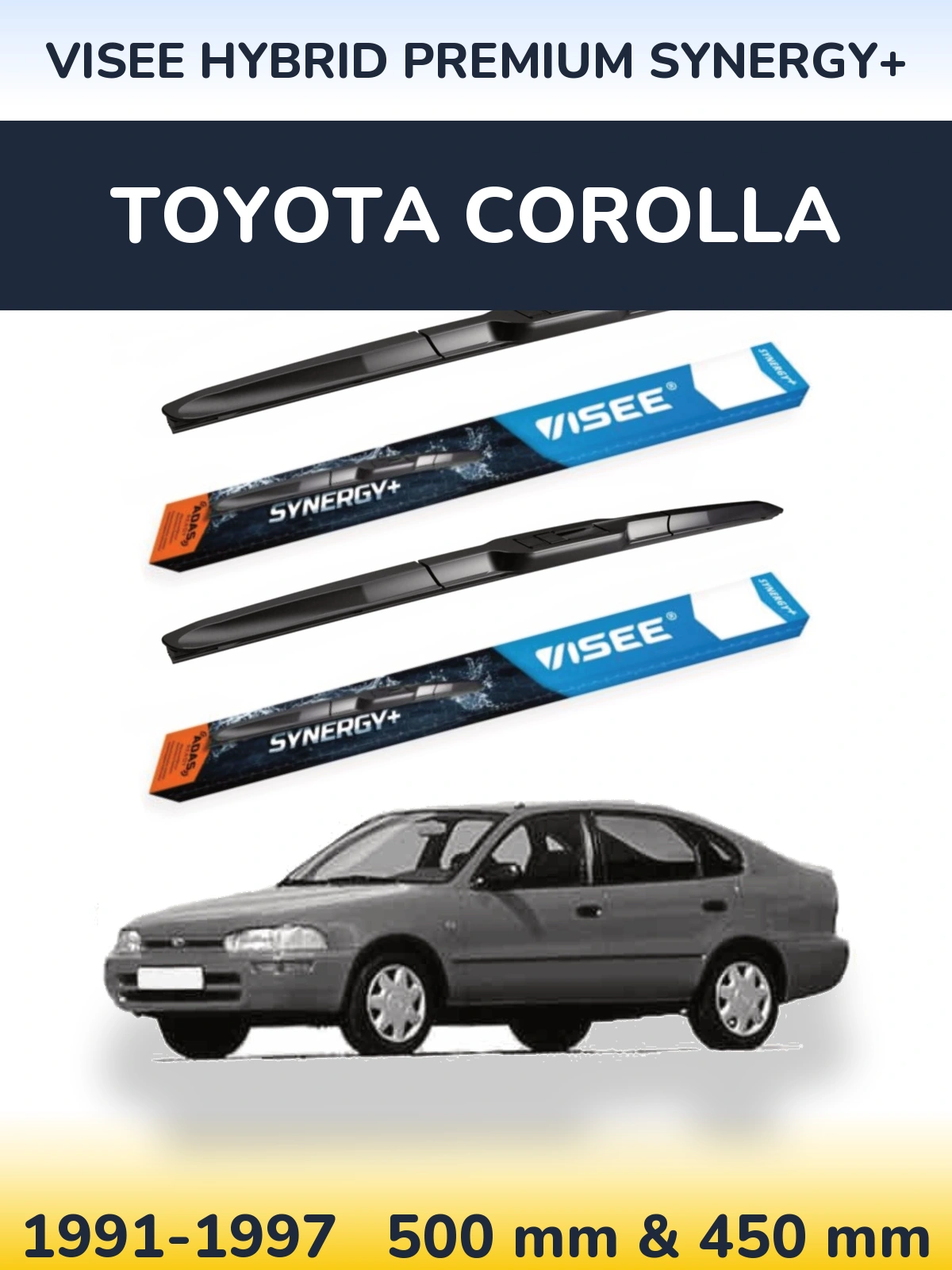 Ștergătoare VISEE HYBRID PREMIUM SYNERGY+ pentru Toyota Corolla