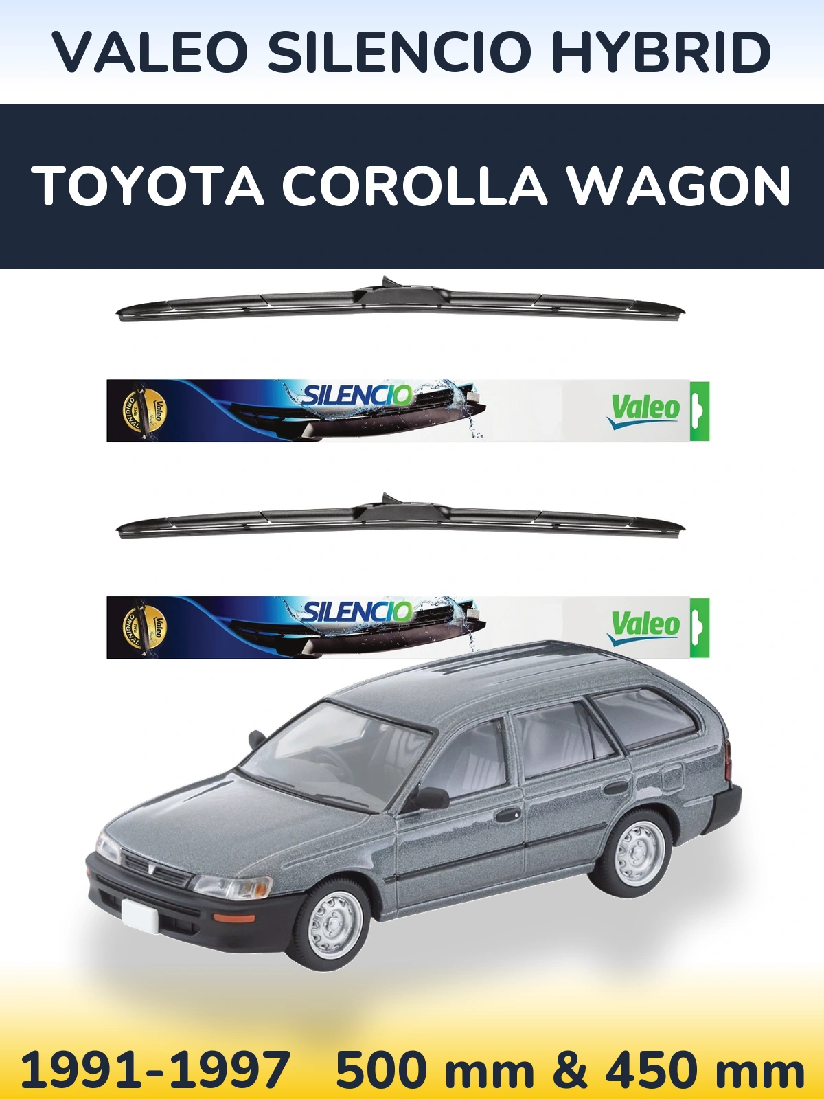 Ștergătoare Valeo Silencio Hybrid pentru Toyota Corolla Wagon