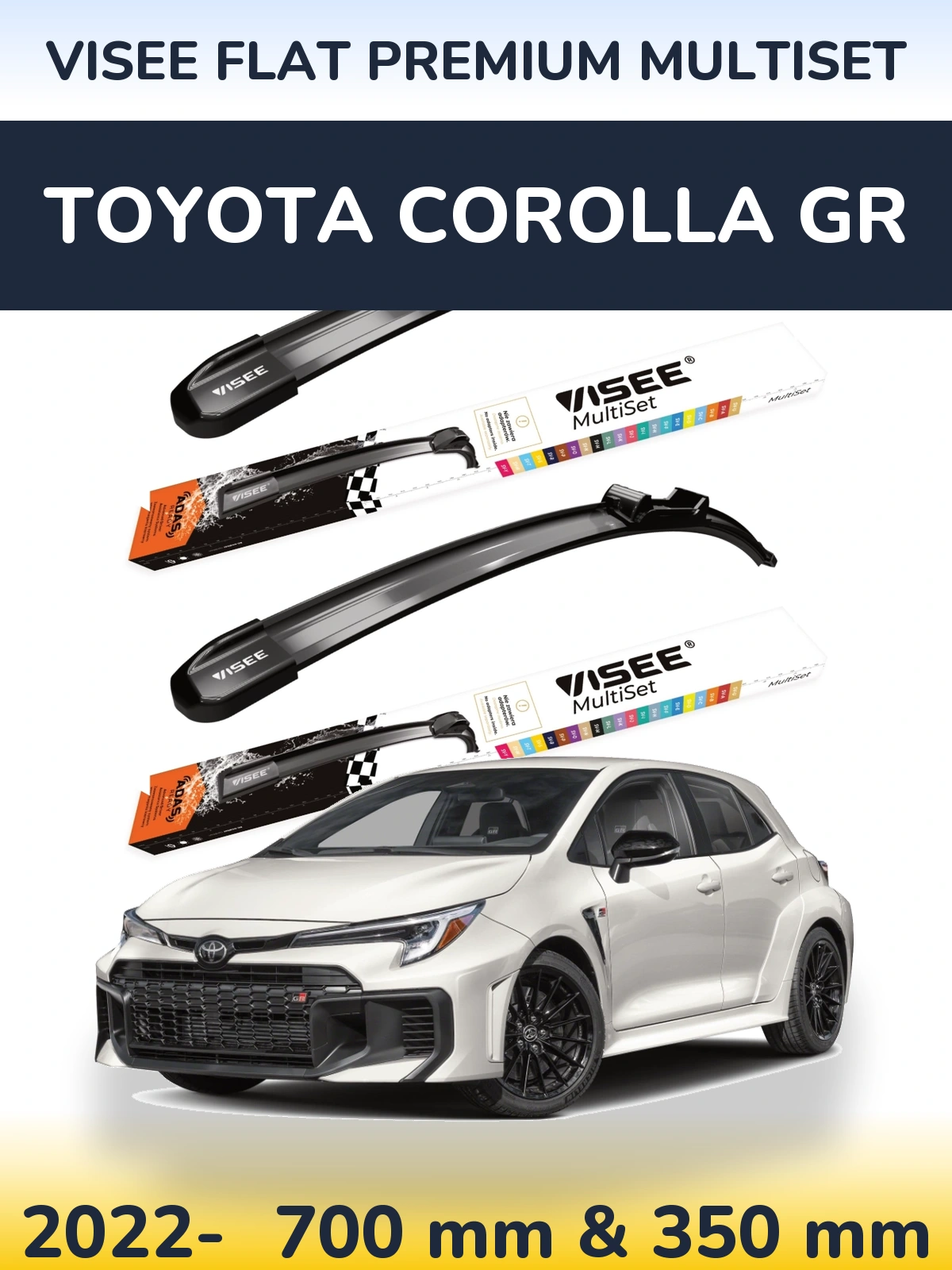 Ștergătoare VISEE FLAT PREMIUM MultiSet pentru Toyota Corolla GR