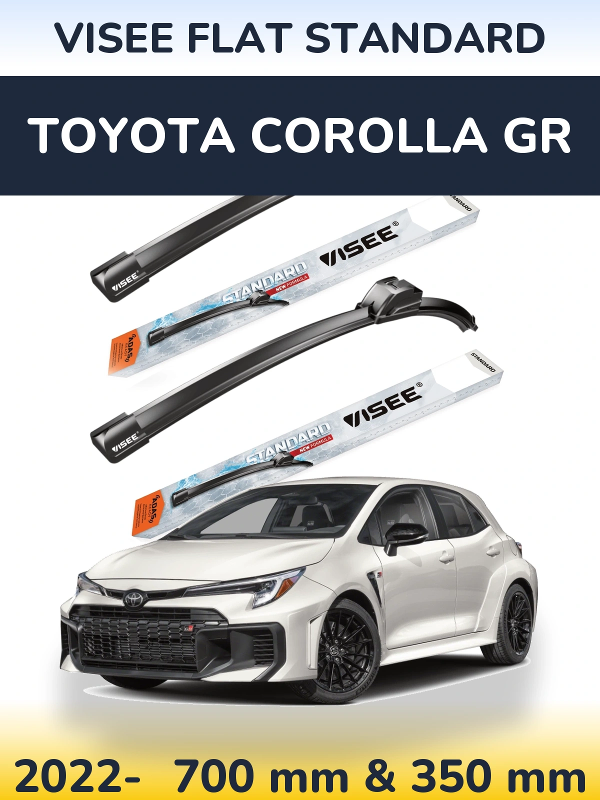 Ștergătoare VISEE FLAT STANDARD pentru Toyota Corolla GR