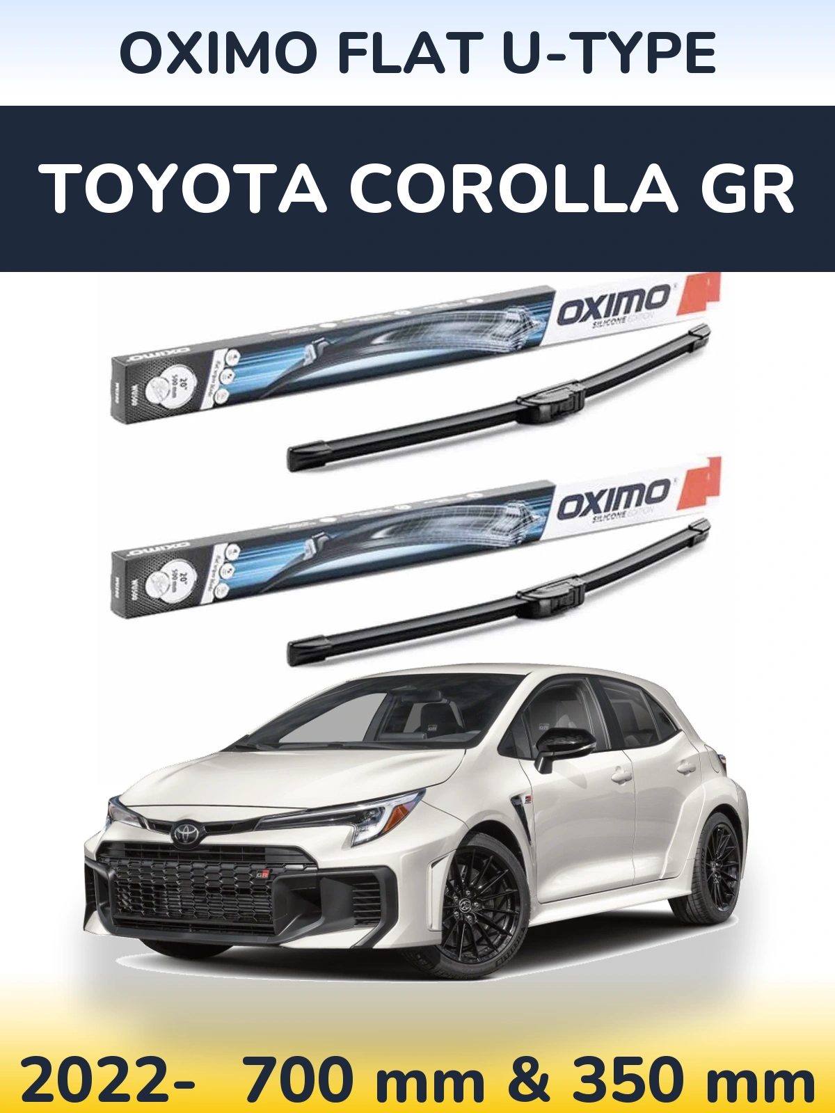 Ștergătoare Oximo Flat U-type pentru Toyota Corolla GR
