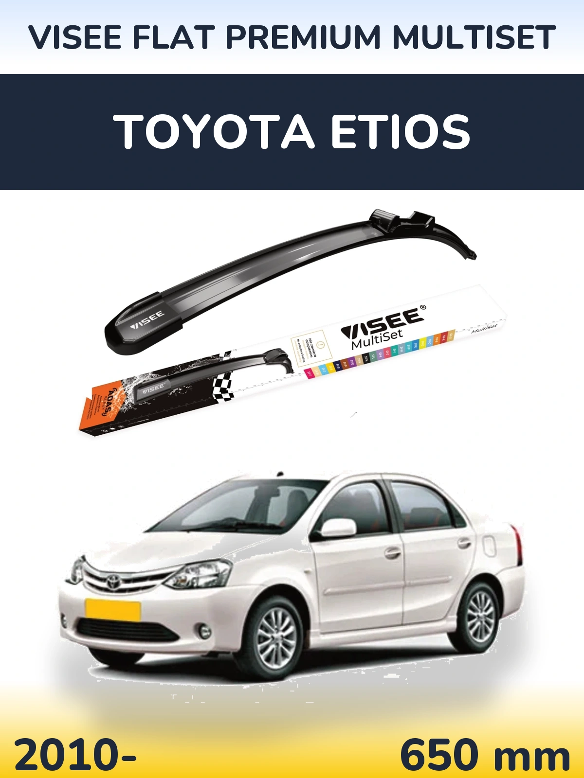 Ștergătoare VISEE FLAT PREMIUM MultiSet pentru Toyota Etios