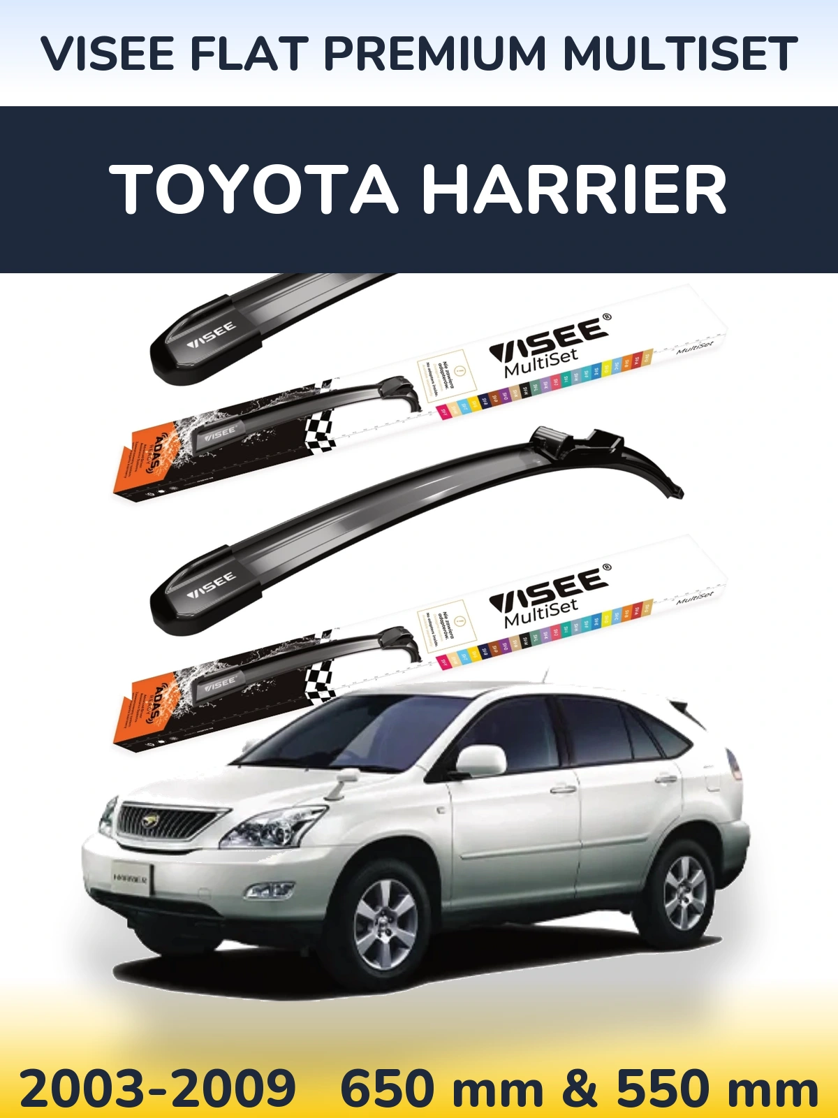Ștergătoare VISEE FLAT PREMIUM MultiSet pentru Toyota Harrier