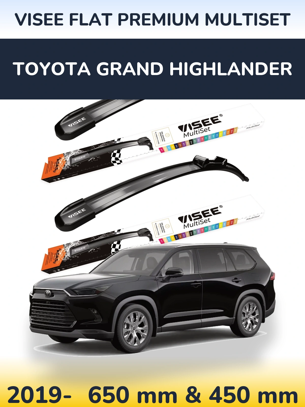 Ștergătoare VISEE FLAT PREMIUM MultiSet pentru Toyota Grand Highlander