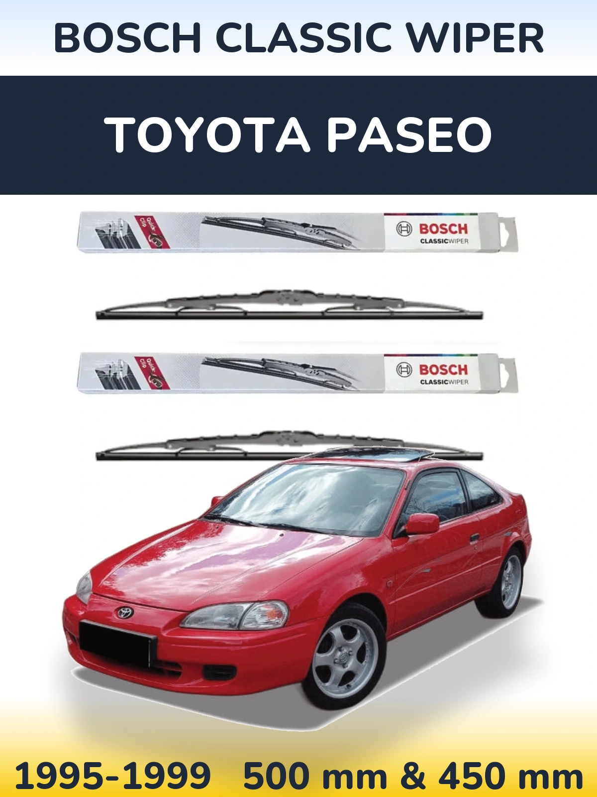 Ștergătoare BOSCH Classic Wiper pentru Toyota Paseo