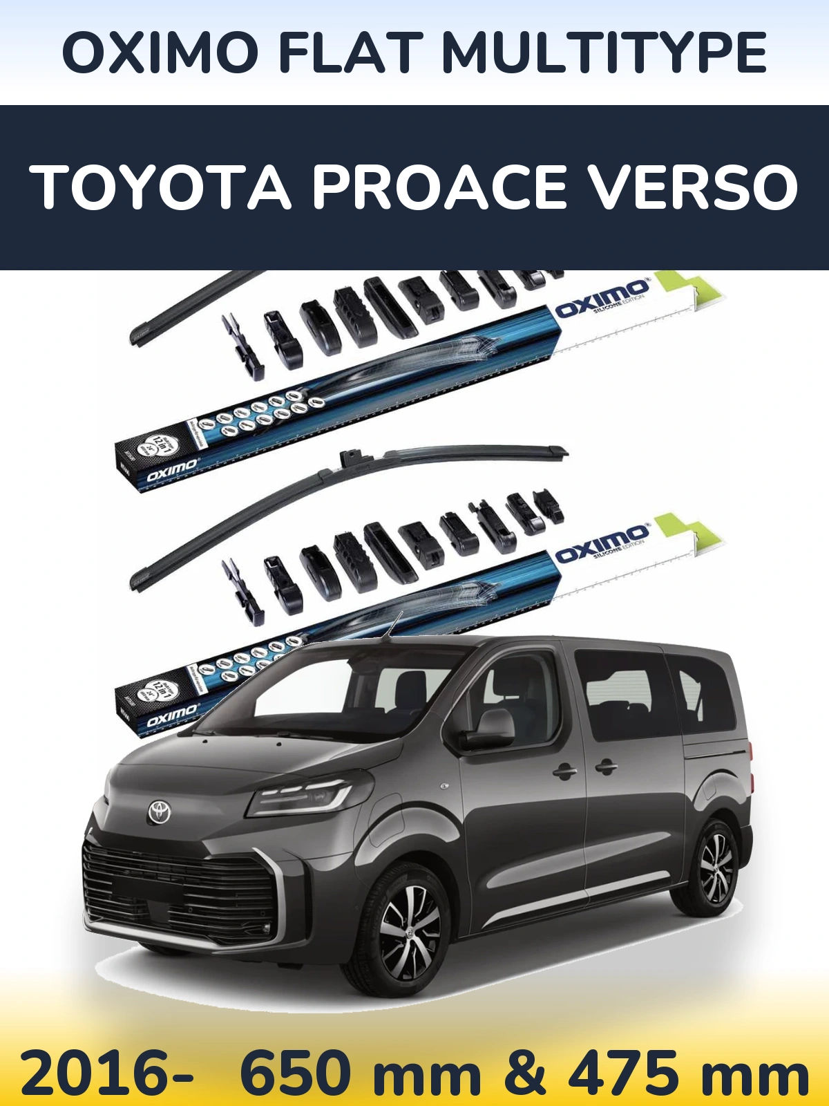 Ștergătoare Oximo Flat MultiTipe pentru Toyota ProAce Verso