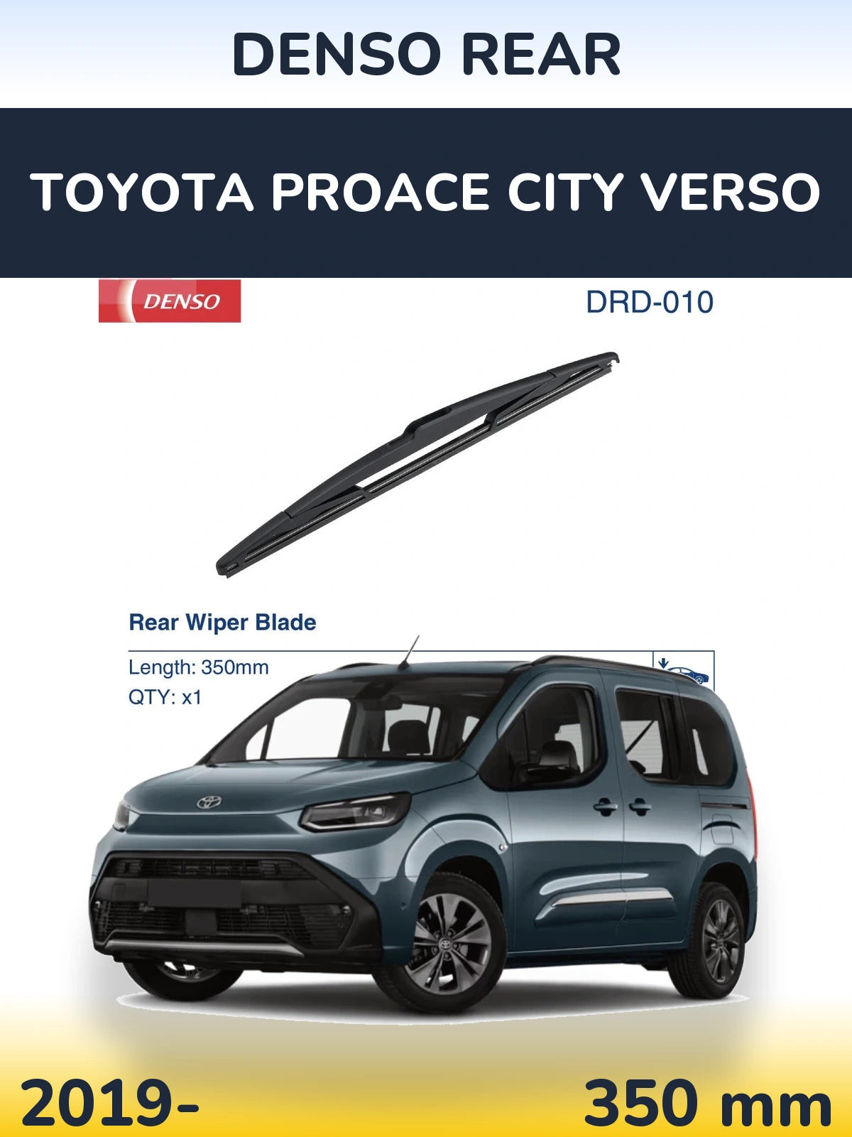 Ștergătoare Denso Rear pentru Toyota ProAce City Verso