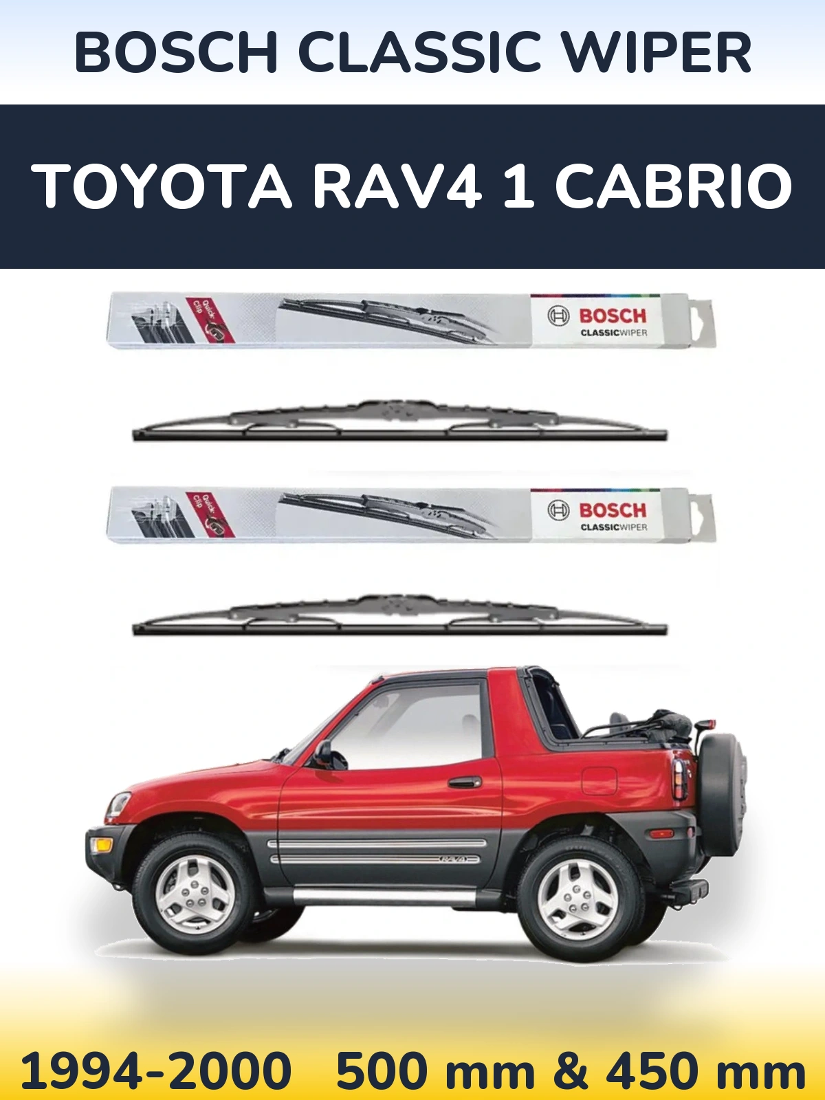 Ștergătoare BOSCH Classic Wiper pentru Toyota RAV4 1 Cabrio