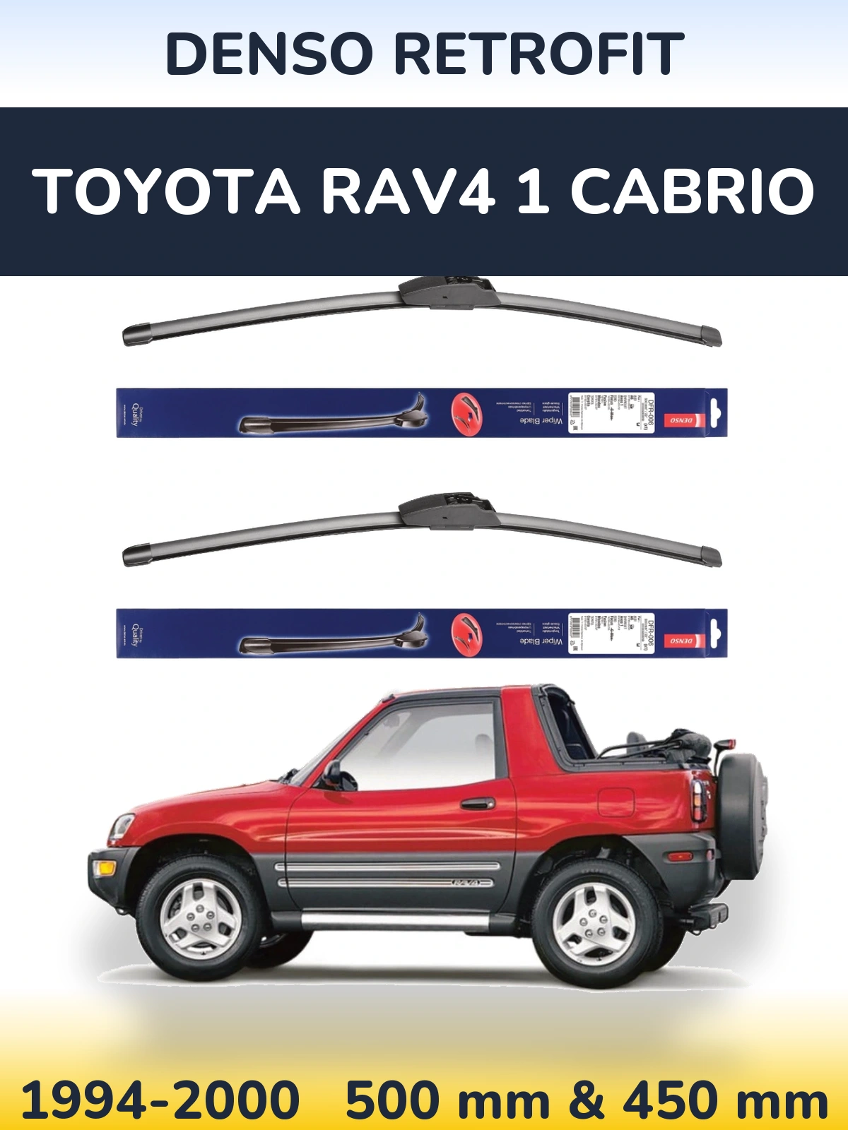 Ștergătoare Denso Retrofit pentru Toyota RAV4 1 Cabrio