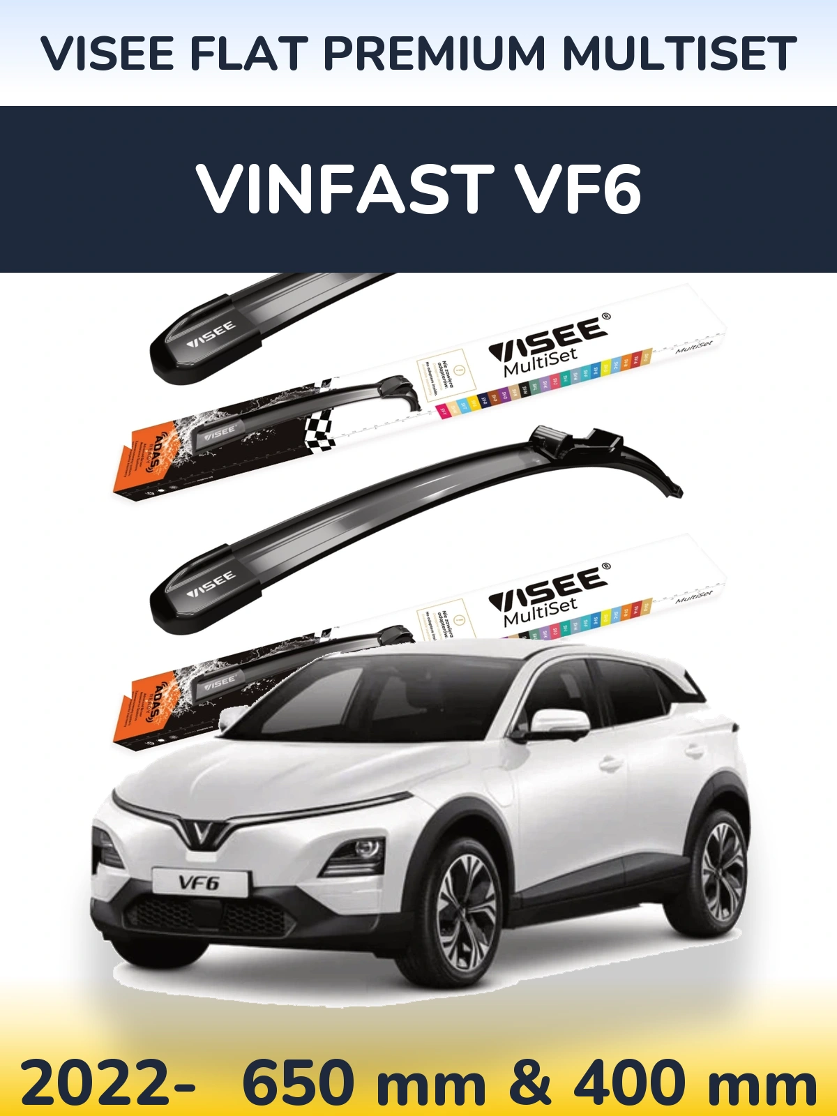 Ștergătoare VISEE FLAT PREMIUM MultiSet pentru Vinfast VF6