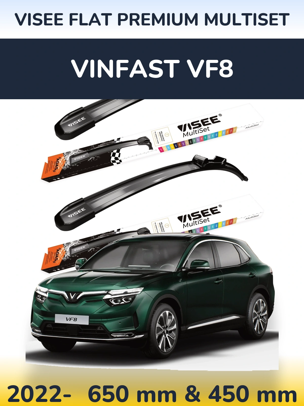 Ștergătoare VISEE FLAT PREMIUM MultiSet pentru Vinfast VF8