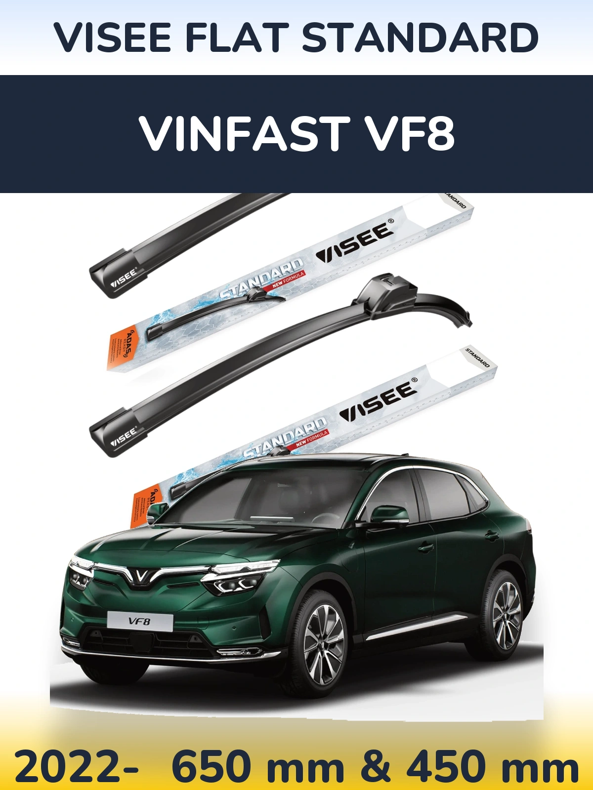 Ștergătoare VISEE FLAT STANDARD pentru Vinfast VF8