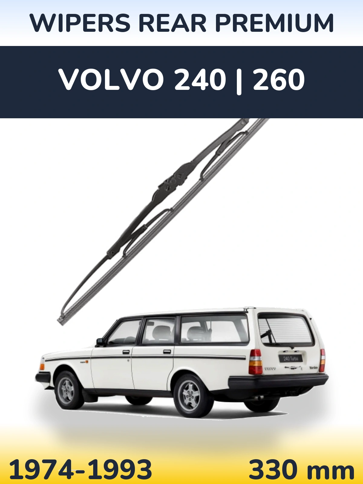 Задня щітка WIPERS REAR PREMIUM 330 мм для Volvo 240 | 260 1974-1993