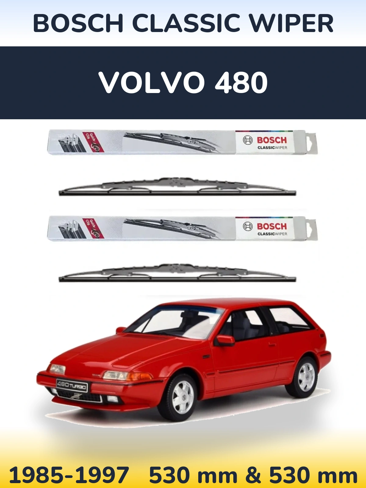Ștergătoare BOSCH Classic Wiper pentru Volvo 480