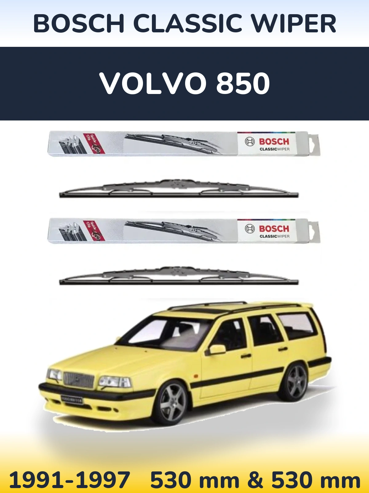 Ștergătoare BOSCH Classic Wiper pentru Volvo 850