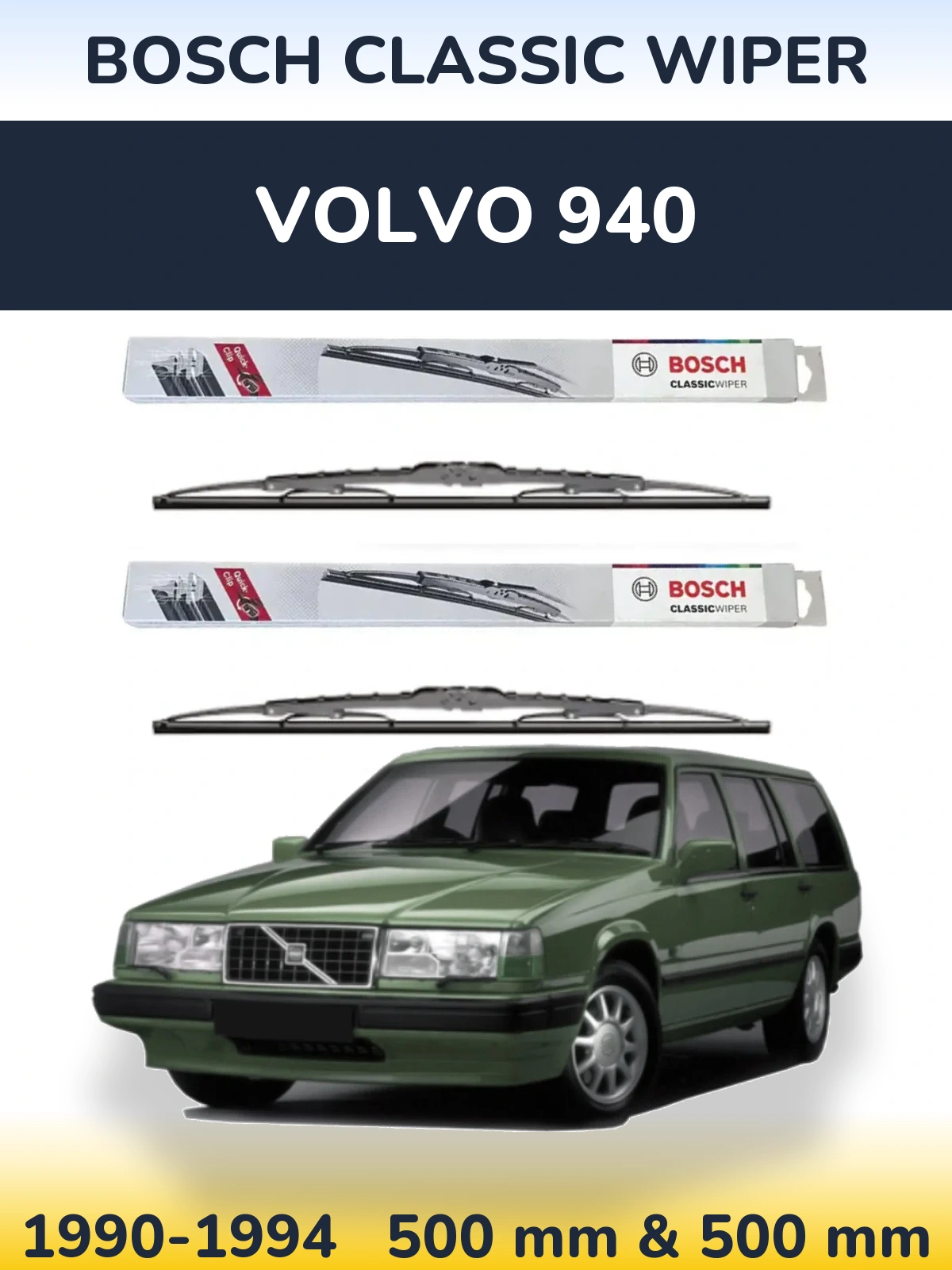 Ștergătoare BOSCH Classic Wiper pentru Volvo 940
