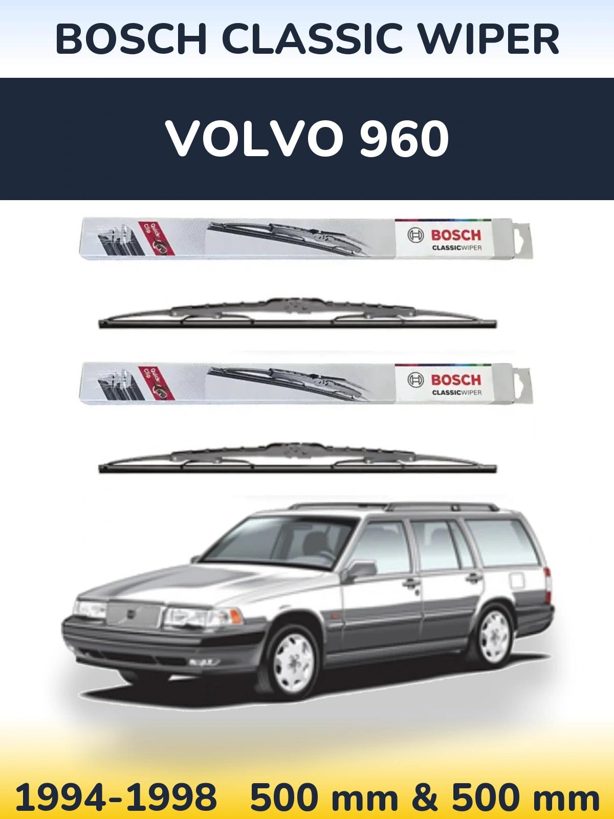 Ștergătoare BOSCH Classic Wiper pentru Volvo 960
