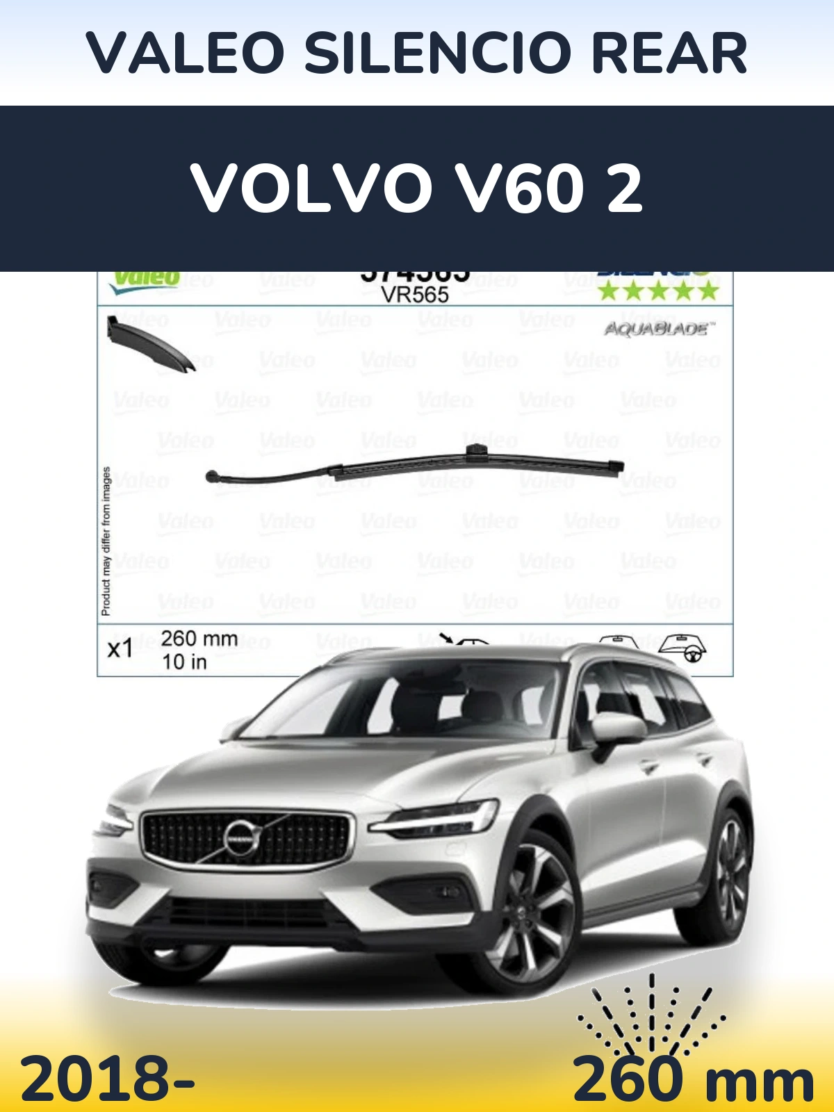 Ștergătoare Valeo Silencio Rear pentru Volvo V60 2