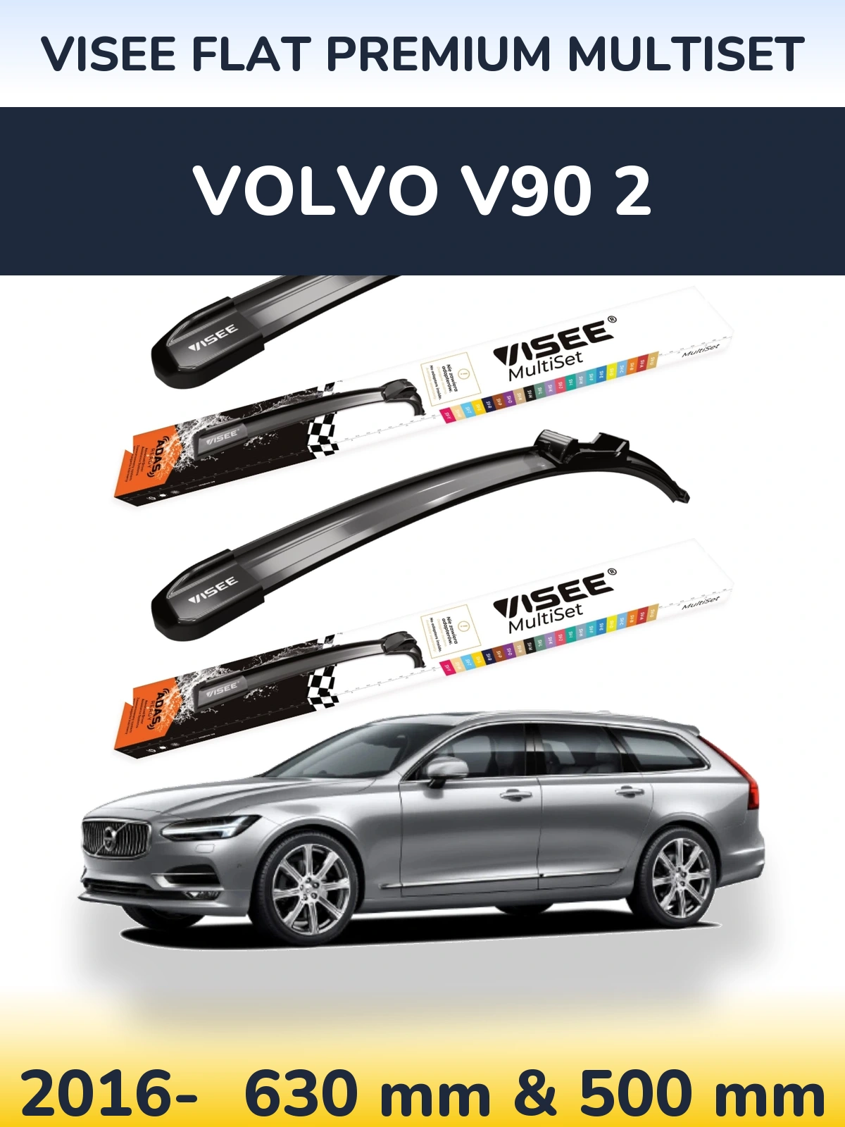 Ștergătoare VISEE FLAT PREMIUM MultiSet pentru Volvo V90 2