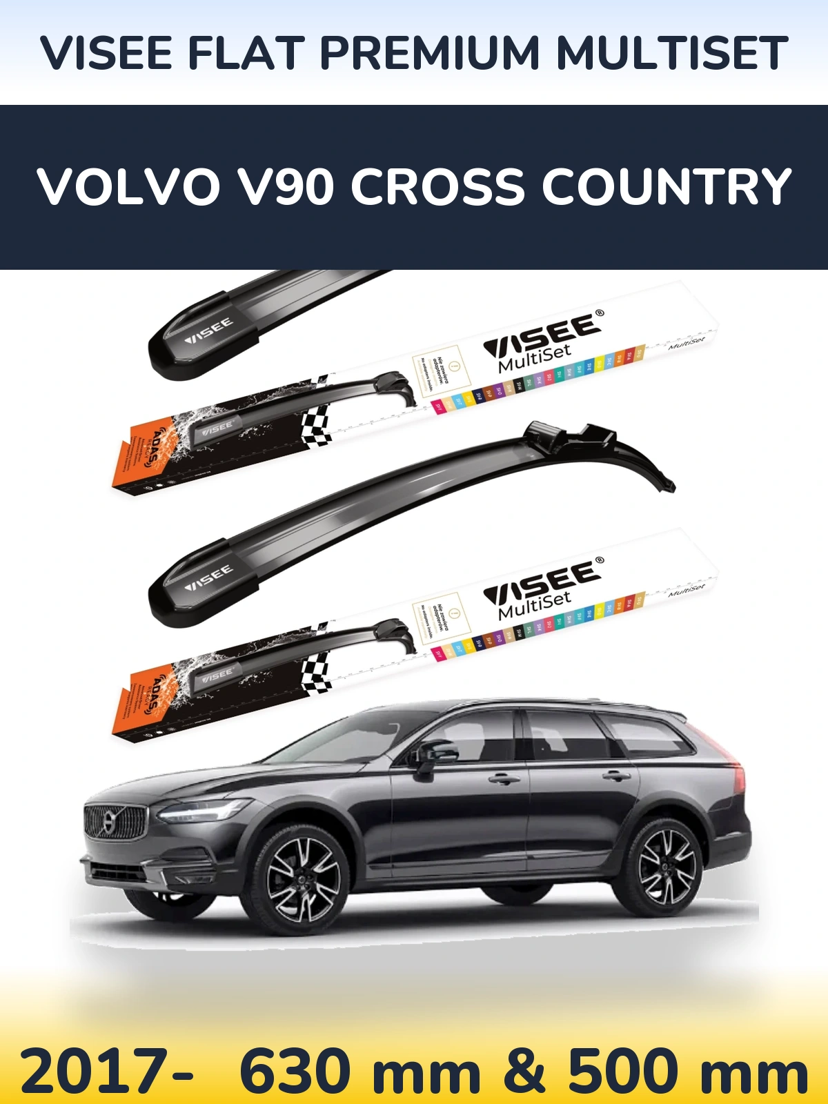 Ștergătoare VISEE FLAT PREMIUM MultiSet pentru Volvo V90 Cross Country