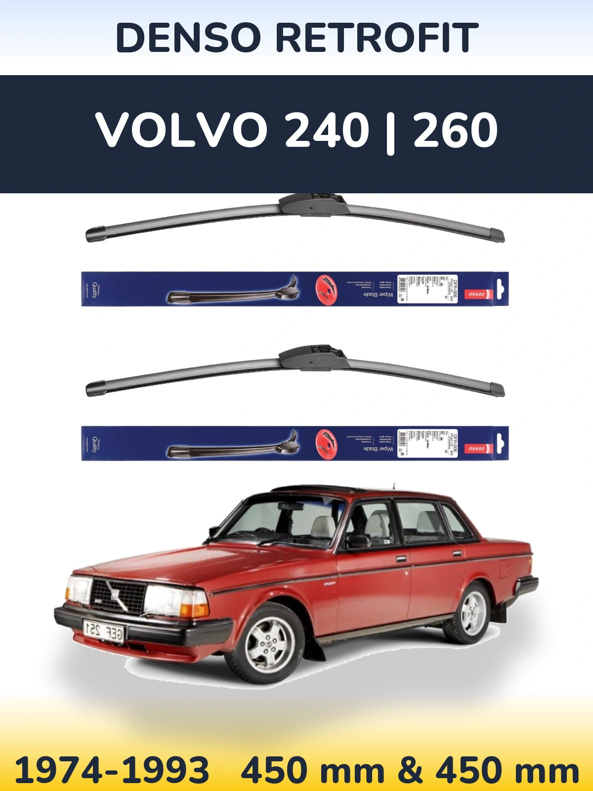Ștergătoare Denso Retrofit pentru Volvo 240 | 260