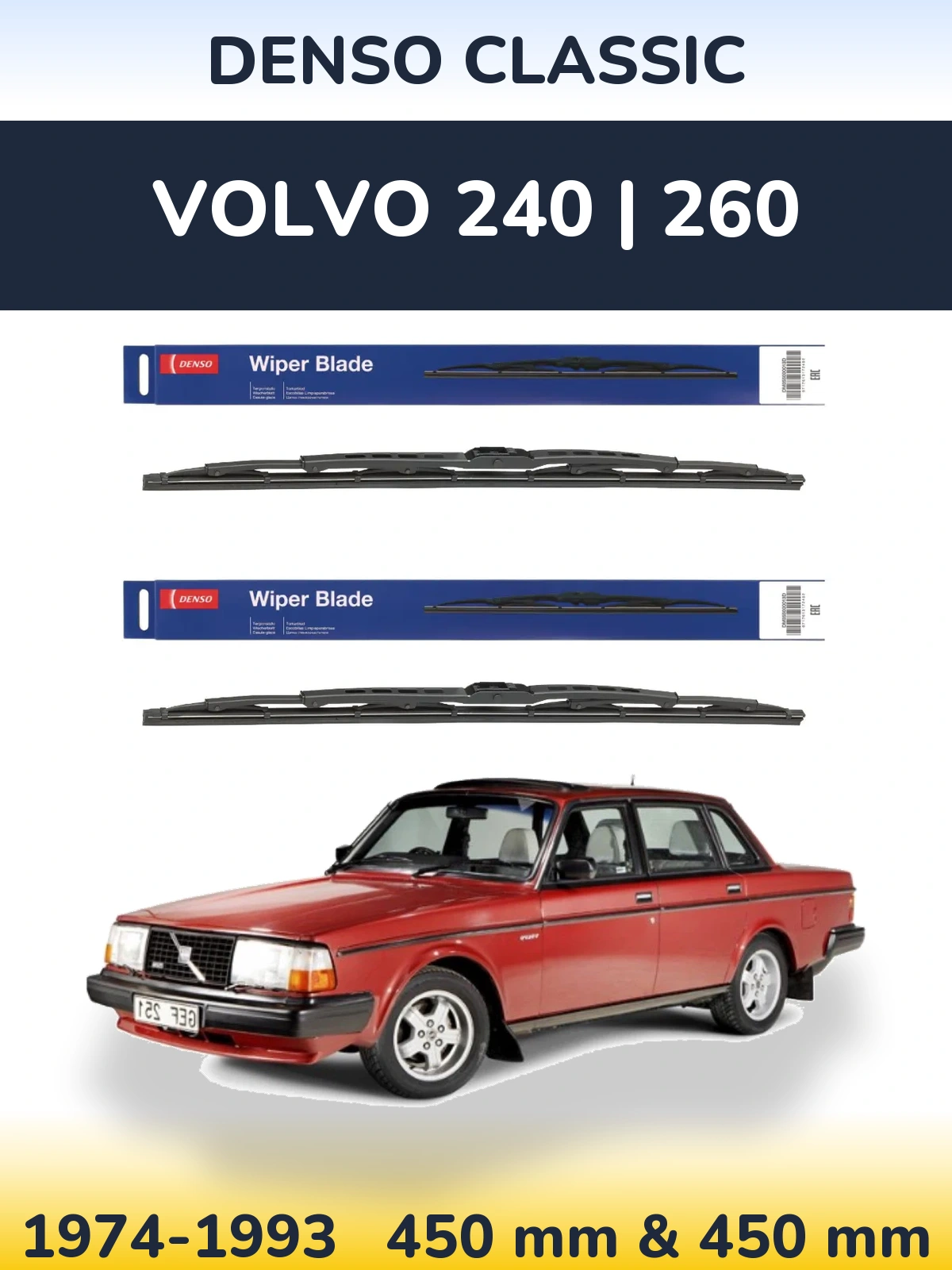 Ștergătoare Denso Classic pentru Volvo 240 | 260