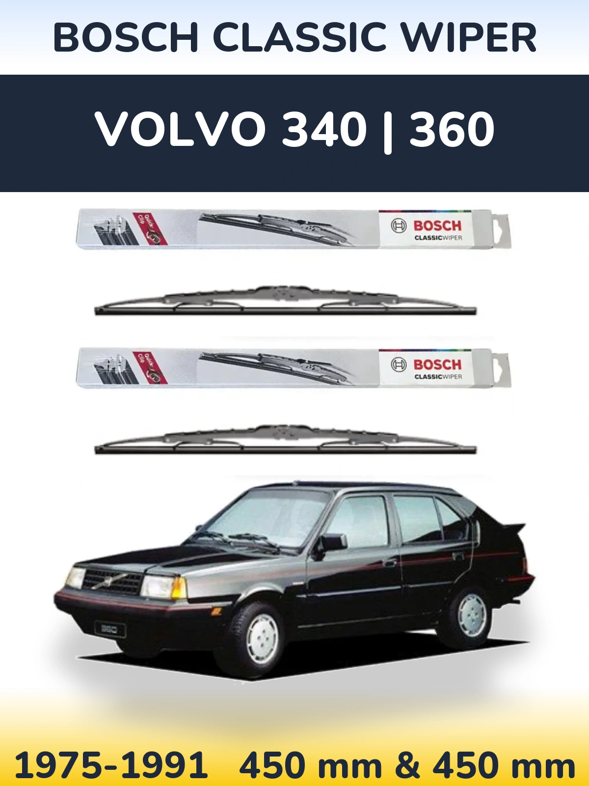 Ștergătoare BOSCH Classic Wiper pentru Volvo 340 | 360