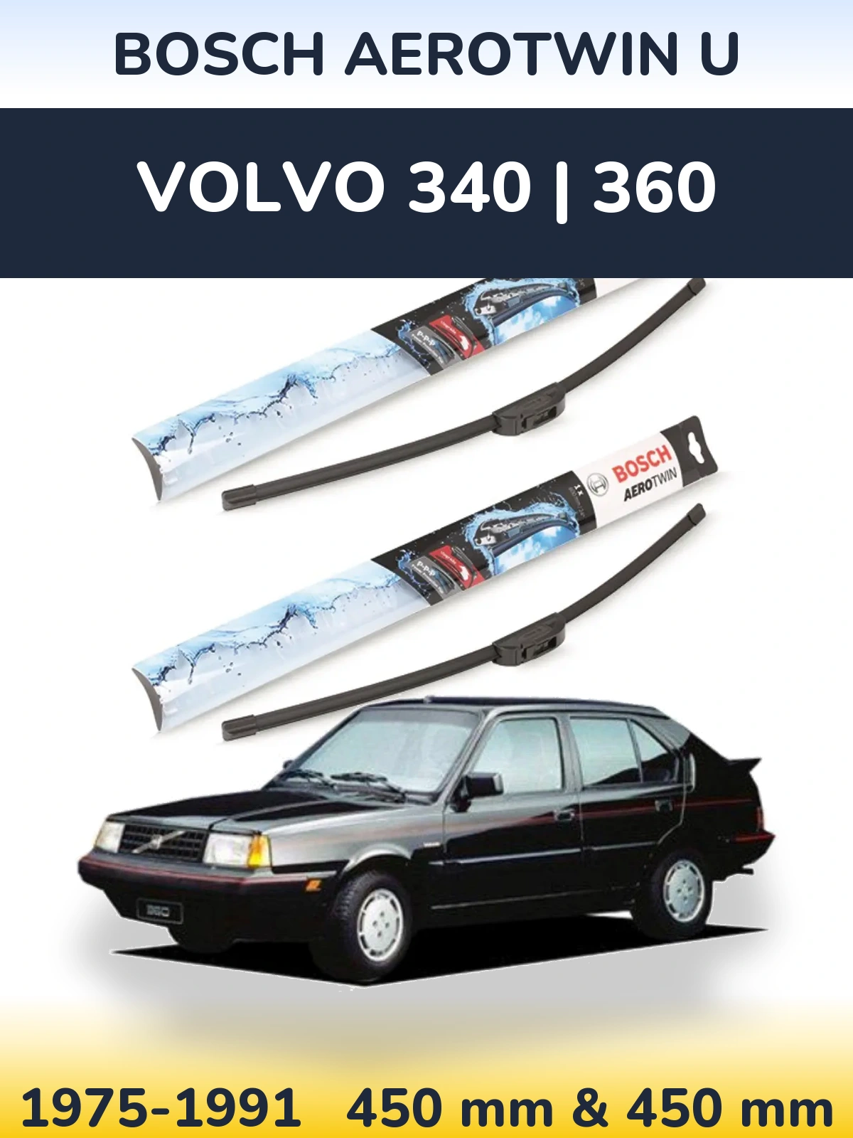 Ștergătoare BOSCH AeroTwin U pentru Volvo 340 | 360