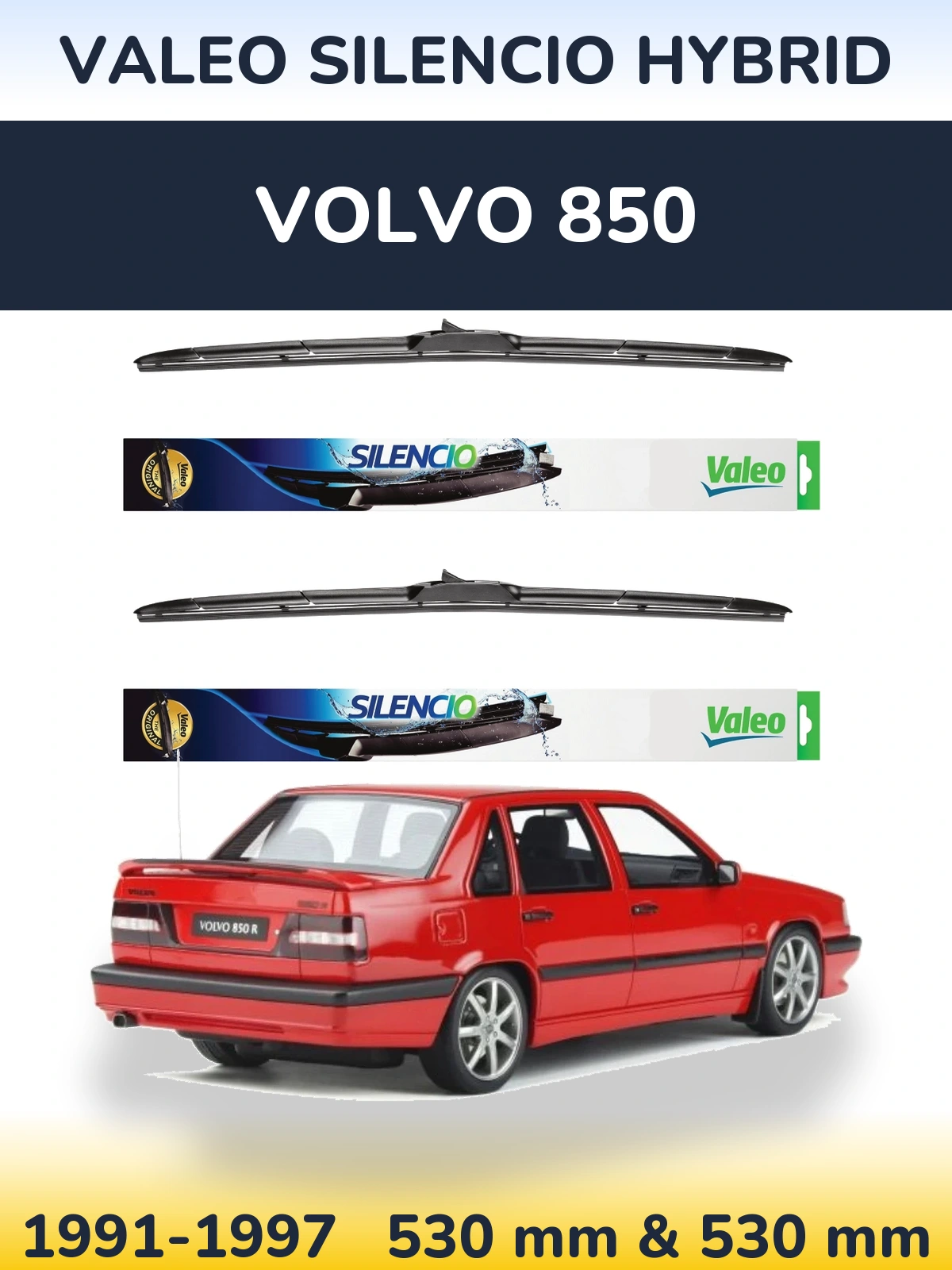 Ștergătoare Valeo Silencio Hybrid pentru Volvo 850