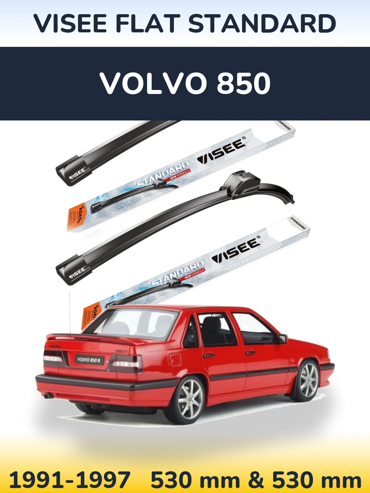 Ștergătoare VISEE FLAT STANDARD pentru Volvo 850